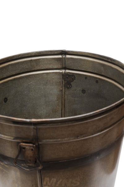 XL Large Rustic Reclaimed Galvanised Round Metal Olive Tree Garden Planter