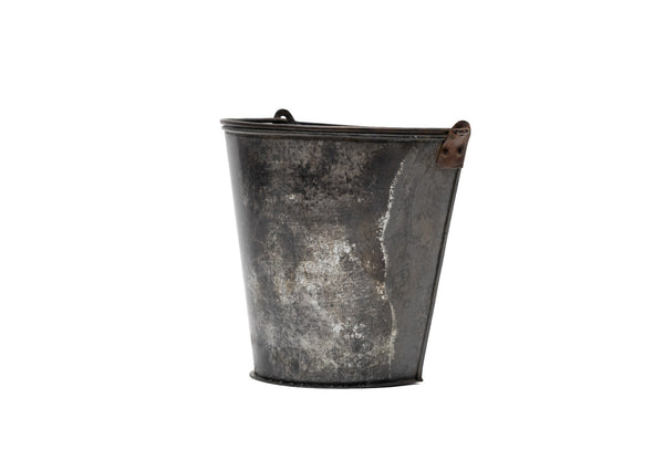 Vintage Reclaimed Rustic Galvanised Metal Half Bucket Wall Herb Planter Tub