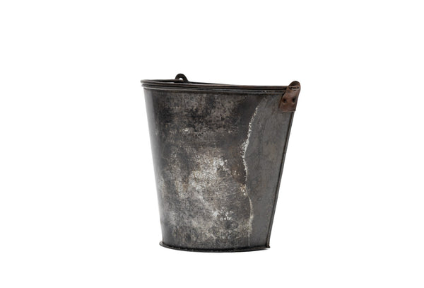 Vintage Reclaimed Rustic Galvanised Metal Half Bucket Wall Herb Planter Tub