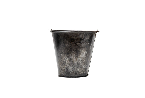 Vintage Reclaimed Rustic Galvanised Metal Half Bucket Wall Herb Planter Tub