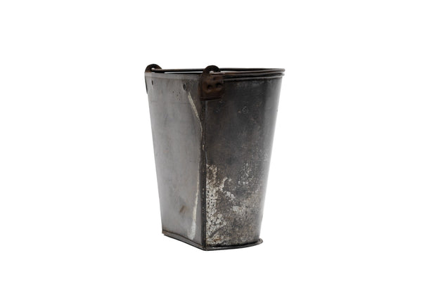 Vintage Reclaimed Rustic Galvanised Metal Half Bucket Wall Herb Planter Tub
