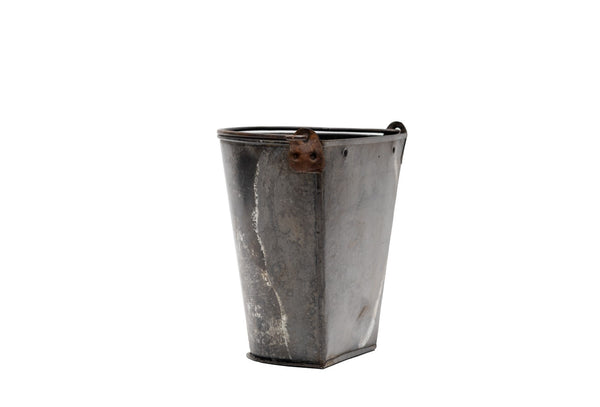 Vintage Reclaimed Rustic Galvanised Metal Half Bucket Wall Herb Planter Tub