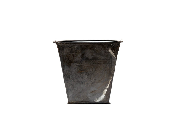 Vintage Reclaimed Rustic Galvanised Metal Half Bucket Wall Herb Planter Tub