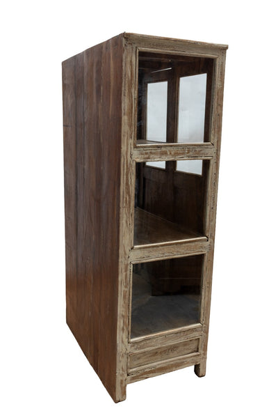 Vintage Reclaimed Indian Freestanding Kitchen Cabinet Shelving Drawers Cupboard