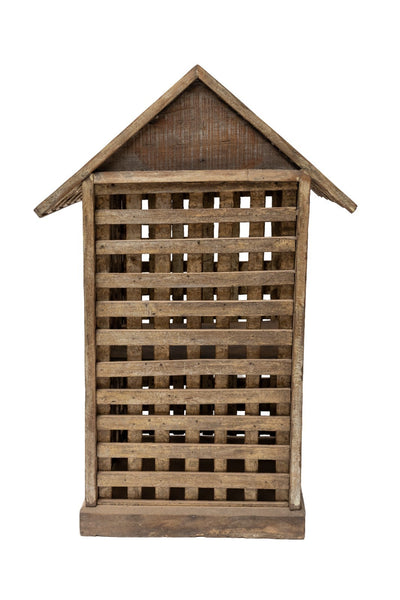 Vintage Rustic Indian Unique Hardwood Wooden Drinks Display Cage Cabinet