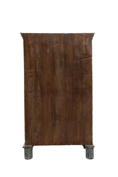 Vintage Reclaimed Indian Freestanding Kitchen Drinks Display Cabinet Cupboard