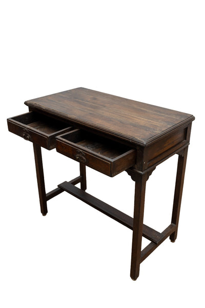 Vintage Antique Colonial Indian Hardwood Wooden Desk Console Table