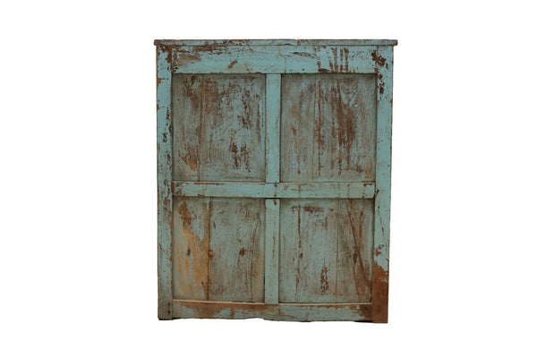 Vintage Indian Hardwood Glazed Colonial Wooden Kitchen Drinks Display Cabinet
