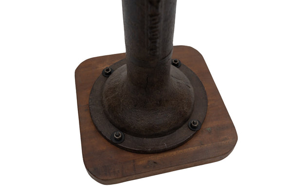 Vintage Rustic Reclaimed Cast Iron Water Pump Side Bar Table Plant Stand