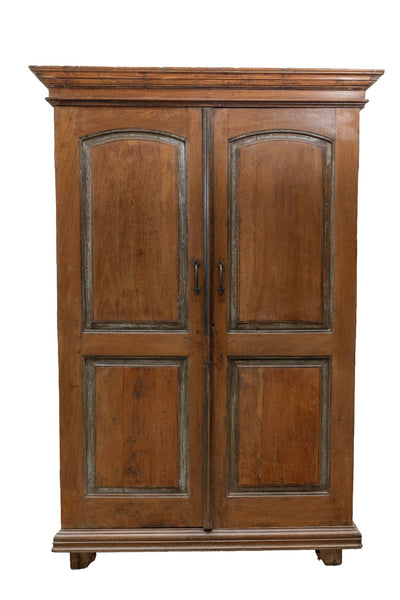 Large Vintage Antique Colonial Indian Hardwood Wardrobe Houskeepers Cupboard
