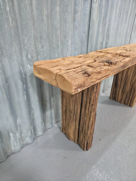 Vintage Rustic Reclaimed Chunky Solid Wooden Hardwood Stool Bench Seat 150cm