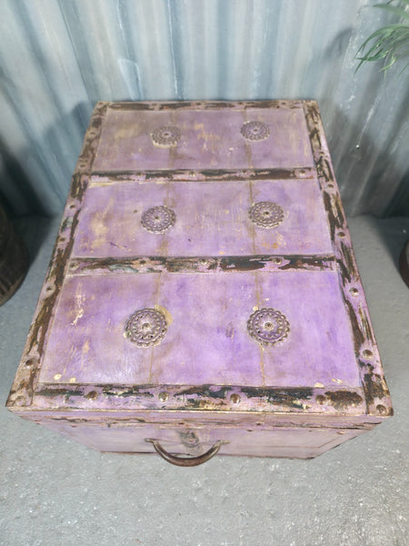Vintage Reclaimed Hand Made Indian Storage Trunk Chest Coffee Table