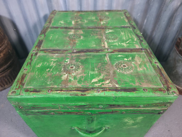 Vintage Reclaimed Hand Made Indian Storage Trunk Chest Coffee Table