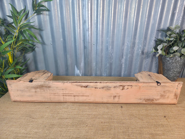 Vintage Indian Reclaimed Architectural Carved Wooden Wall Shelf