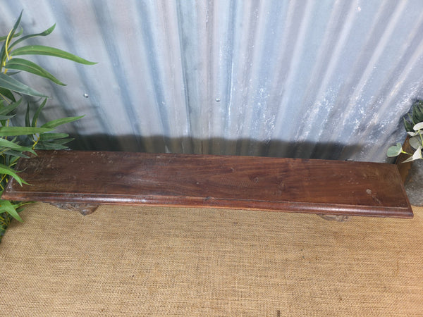 Vintage Indian Reclaimed Architectural Carved Wooden Wall Shelf