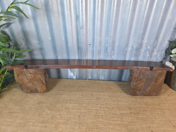 Vintage Indian Reclaimed Architectural Carved Wooden Wall Shelf
