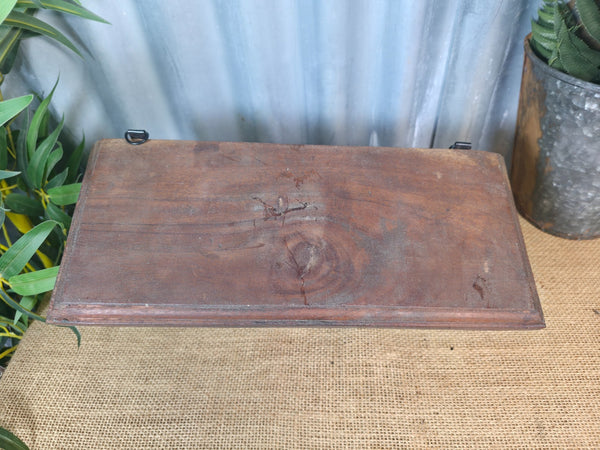 Vintage Indian Reclaimed Architectural Carved Wooden Wall Shelf
