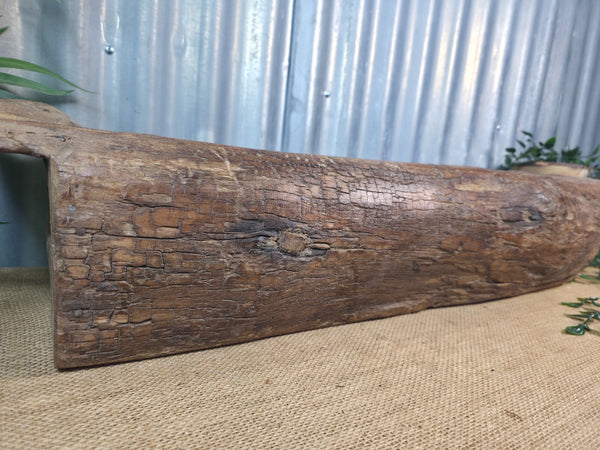 Vintage Rustic Wabi Sabi Hand Made Hardwood Wooden Trough