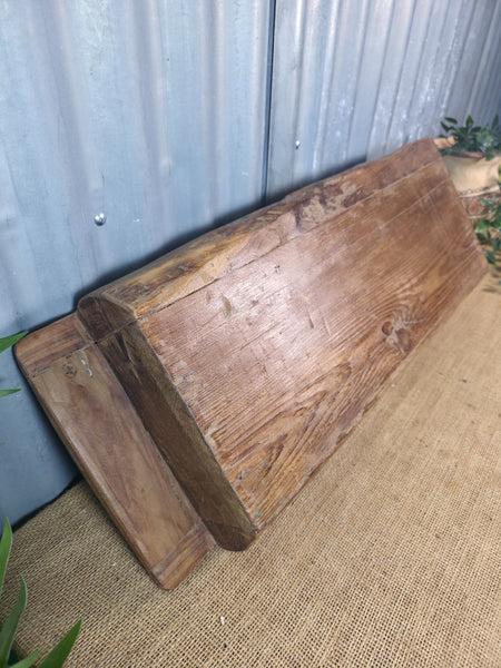 Vintage Rustic Wabi Sabi Hand Made Hardwood Wooden Trough