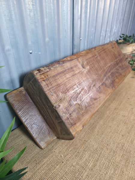 Vintage Rustic Wabi Sabi Hand Made Hardwood Wooden Trough