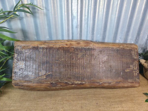 Vintage Rustic Wabi Sabi Hand Made Hardwood Wooden Trough