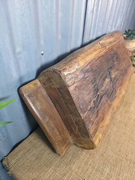 Vintage Rustic Wabi Sabi Hand Made Hardwood Wooden Trough