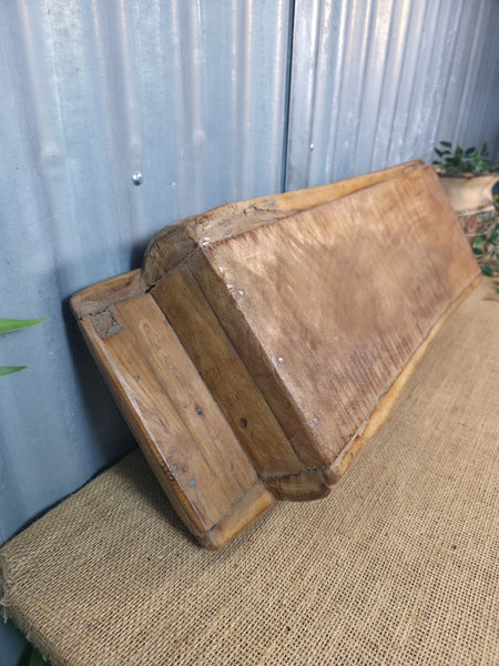 Vintage Rustic Wabi Sabi Hand Made Hardwood Wooden Trough