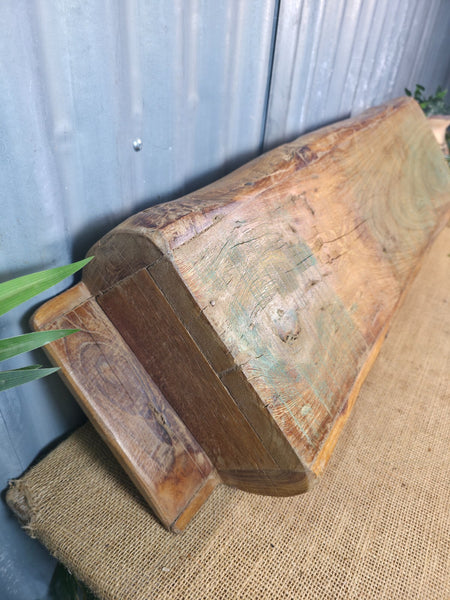 Vintage Rustic Wabi Sabi Hand Made Hardwood Wooden Trough