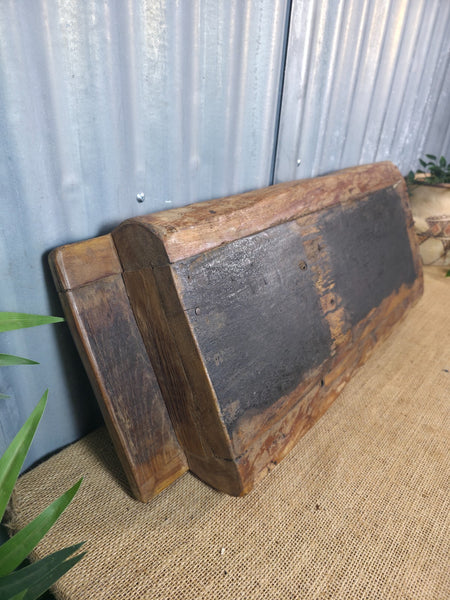 Vintage Rustic Wabi Sabi Hand Made Hardwood Wooden Trough