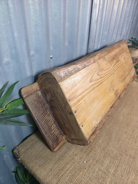 Vintage Rustic Wabi Sabi Hand Made Hardwood Wooden Trough