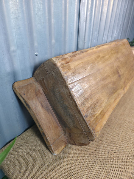 Vintage Rustic Wabi Sabi Hand Made Hardwood Wooden Trough