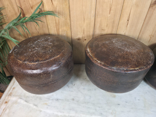 Old Vintage Rustic Wabi Sabi Heavy Duty Metal Iron Indian Water Pot Vase Carrier