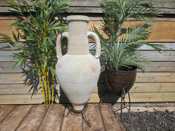 Large Rustic  Mediterranean Terracotta Greek Roman Amphora  Urn On Stand