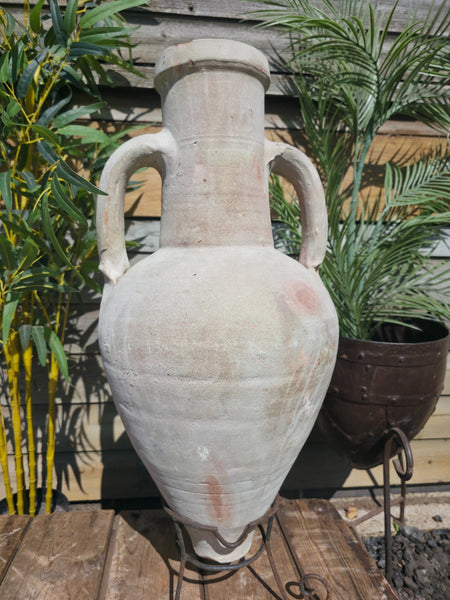 Large Rustic  Mediterranean Terracotta Greek Roman Amphora  Urn On Stand