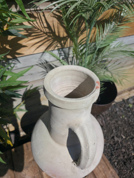 Large Rustic  Mediterranean Terracotta Greek Roman Amphora  Urn On Stand