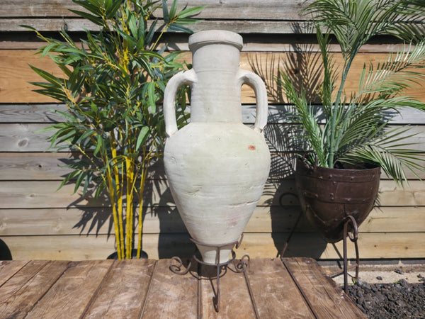 Large Rustic  Mediterranean Terracotta Greek Roman Amphora  Urn On Stand