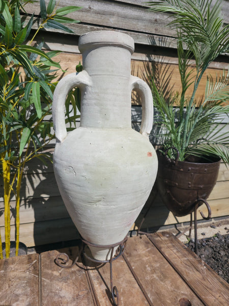 Large Rustic  Mediterranean Terracotta Greek Roman Amphora  Urn On Stand