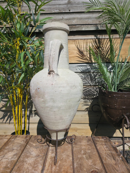 Large Rustic  Mediterranean Terracotta Greek Roman Amphora  Urn On Stand