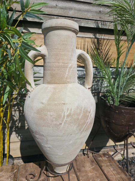 Large Rustic  Mediterranean Terracotta Greek Roman Amphora  Urn On Stand