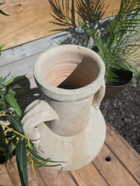 Large Rustic  Mediterranean Terracotta Greek Roman Amphora  Urn On Stand