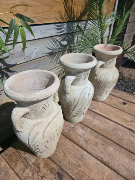 Rustic Mediterranean Greek Style Terracotta Pot Urn Garden Planter Amphora