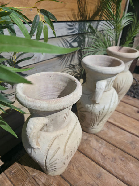 Rustic Mediterranean Greek Style Terracotta Pot Urn Garden Planter Amphora
