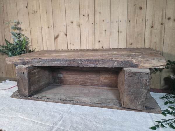 Antique Indian Carved Wooden Architectural Wall Shelf Plinth