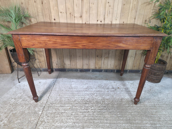 Vintage Antique Colonial Indian Hardwood Wooden Dining Table Kitchen Island