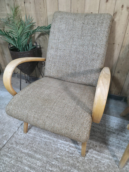 Pair of Mid Century Jaroslav Smidek Retro Armchairs 1960s Czechoslovakian Design
