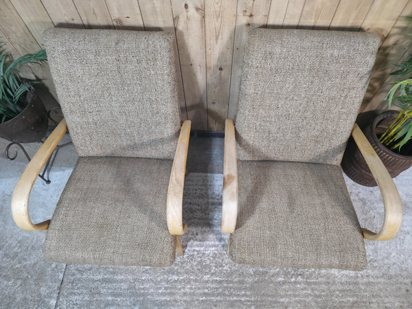 Pair of Mid Century Jaroslav Smidek Retro Armchairs 1960s Czechoslovakian Design