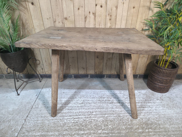 Old Antique Primitive Rustic Hungarian Wooden Butchers Prep Table Kitchen Island