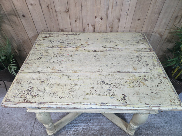 Vintage French Rustic Farmhouse Dining Prep Table Kitchen Island