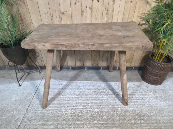 Old Antique Primitive Rustic Hungarian Wooden Butchers Prep Table Kitchen Island
