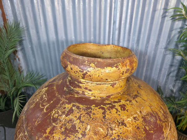 Giant XL Unique Indian Hand Made Metal Water Carrier Vase Urn Water Feature